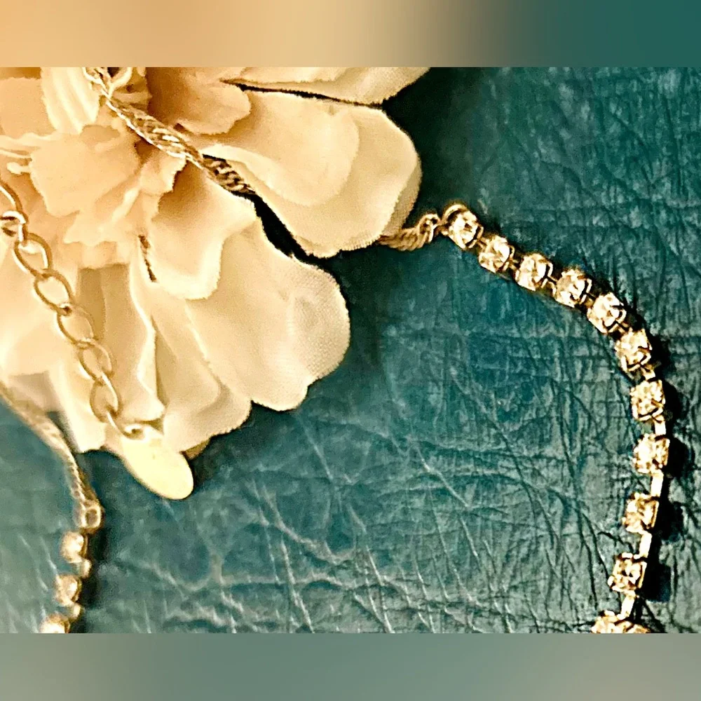Rhinestone Fringe Necklace - Women Jewelry - Picture 4 of 8